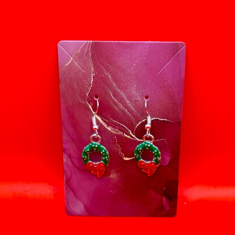 Christmas Wreath Earrings